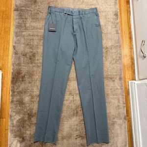 Men’s Ermenegildo Zegna Flat-Front Trousers in Blue fits sz 52 - Italian NWT